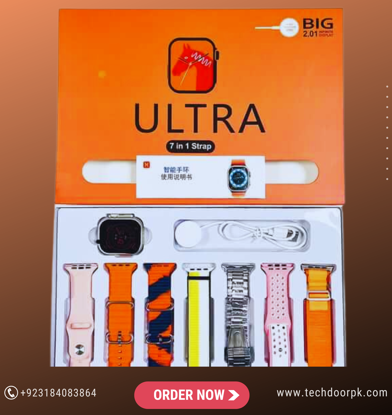 Big 2.01 Ultra Smart Watch 7 in 1