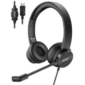 Eksa H12E Wired Gaming Headphones with Noise Cancelling Mic