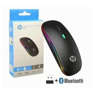 HP W10 RGB Wireless Mouse – Dual Mode Bluetooth & 2.4GHz, Rechargeable USB-C